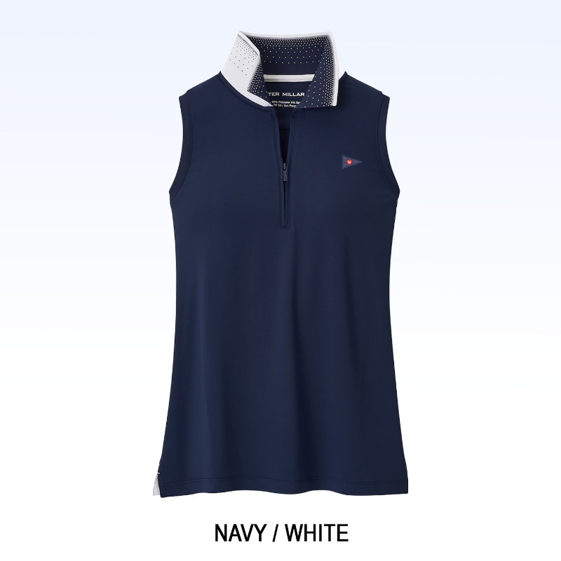 PETER MILLAR CHRISSIE SLEEVELESS ZIP POLO