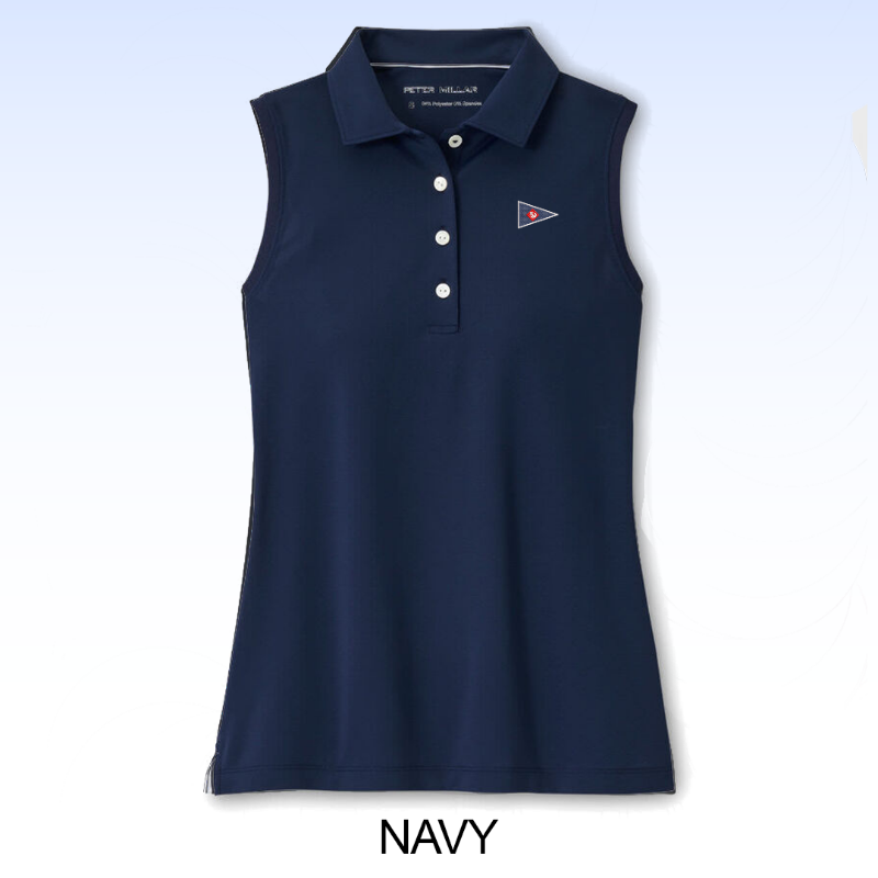 PETER MILLAR LADIES SPORT MESH SLEEVELESS BUTTON POLO