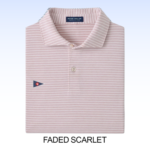 PETER MILLAR ALBATROSS STRIPE COTTON-BLEND PIQUÉ POLO